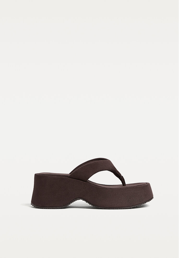 Stradivarius Platform wedges BROWN 5