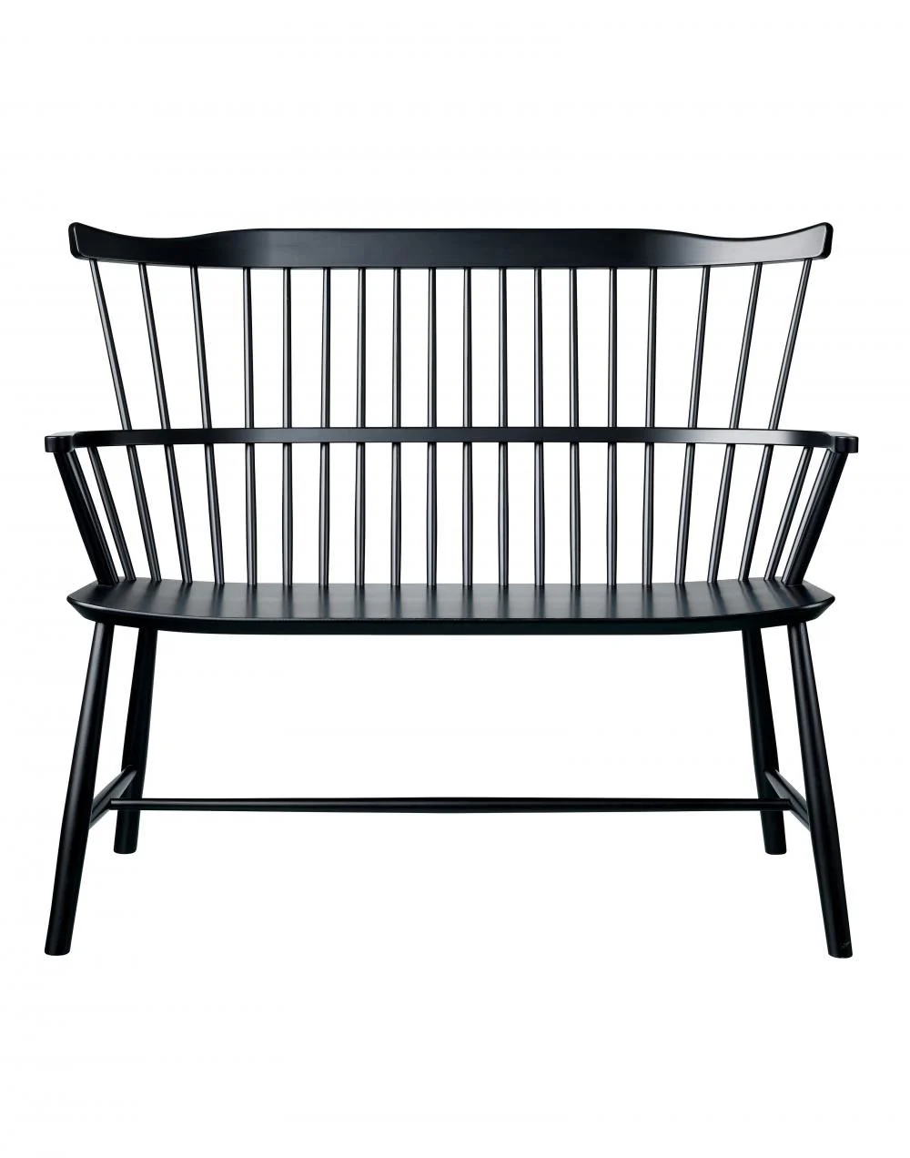 FDB Mobler J52D Bench - Black Benches FDB Mobler Designer Furniture From Holloways Of Ludlow