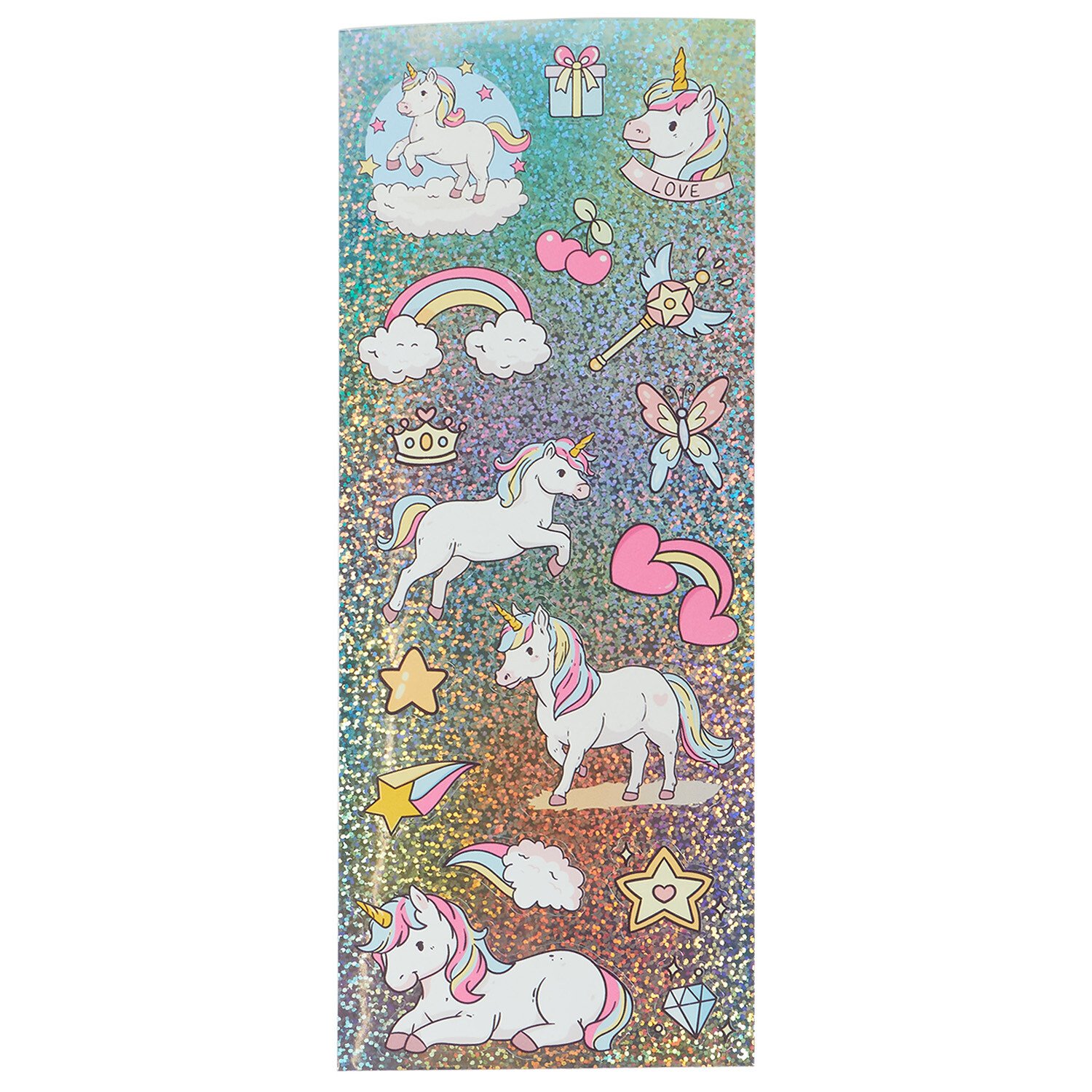 Crafty Club Unicorn Glitter Stickers - Multicolour