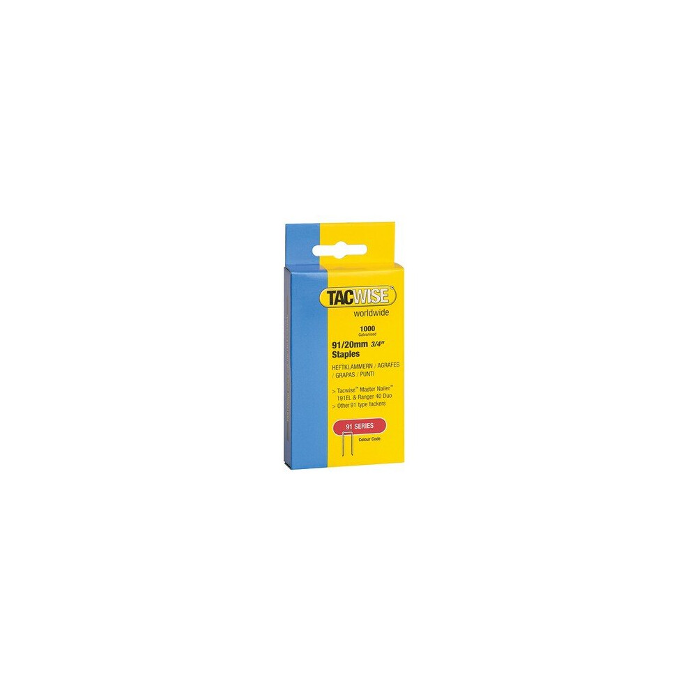 Tacwise 91/20mm Staples (BOX-1000)