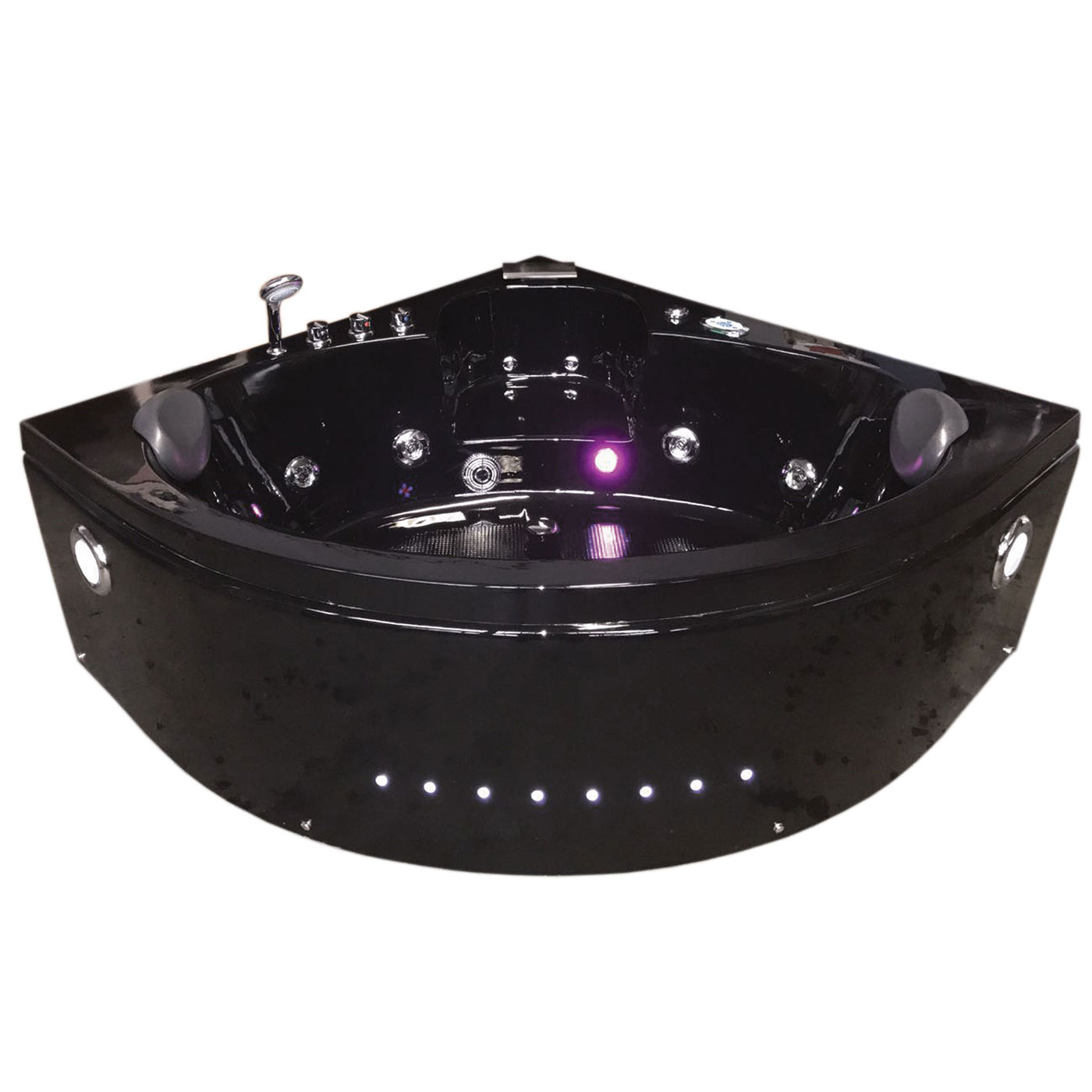Simba Dolphin Whirlpool Badewanne Spa Chromoterapy 150 x 150 Neu Für 2 Personen black