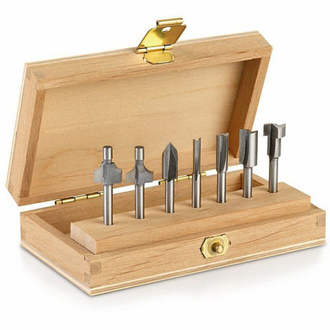 Dremel 7 Piece Multi Purpose Router Cutter Set in wooden box 660