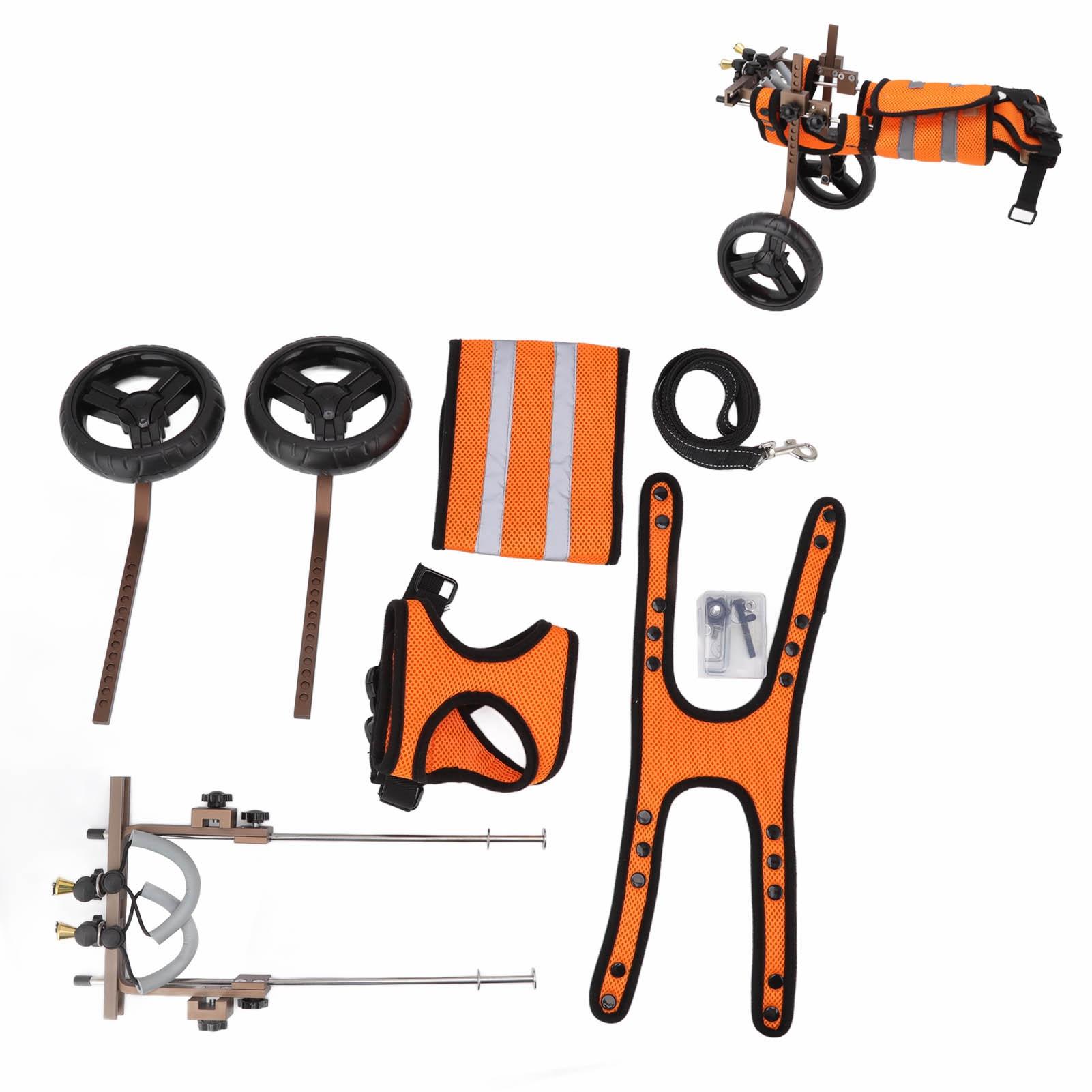 TOMTOP JMS Pet Wheelchairs Adjustable Aluminum Alloy Portable Pet Rehabilitation Wheelchairs with Reflective