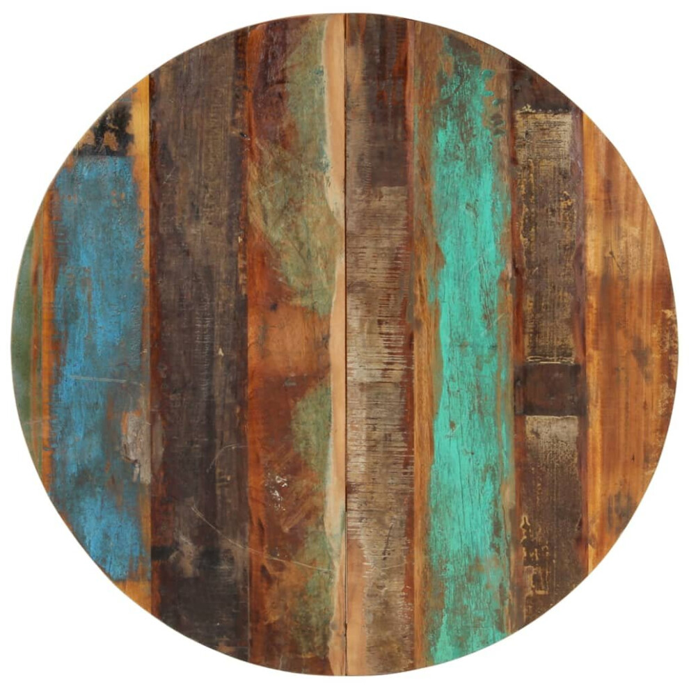 VidaXL Round Table Top 80 cm 15-16 mm Solid Reclaimed Wood