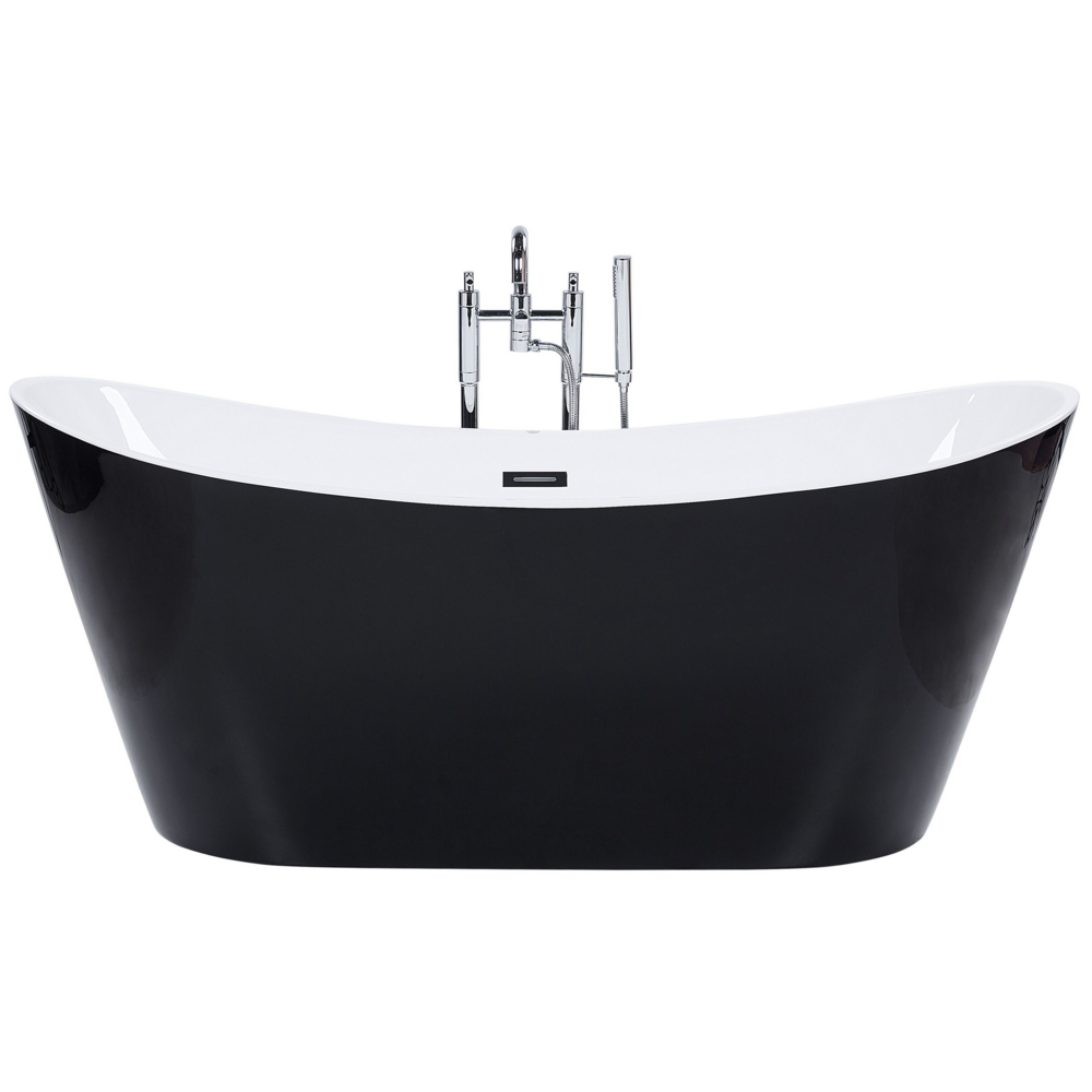 Beliani Freestanding Bath 1800 X 780 mm Black Antigua