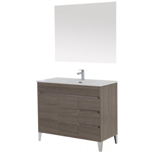 FERIDRAS composizione bagno mobile 2 ante + cassetti +lavabo+ specchio 606033