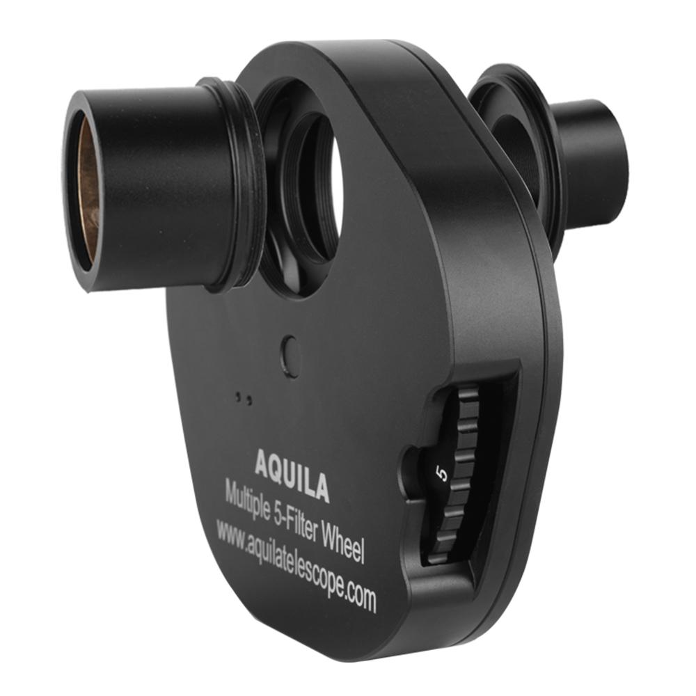 TOMTOP JMS 1.25 Inches Multiple 5-Position Filter Wheel for Telescopes Eyepieces black