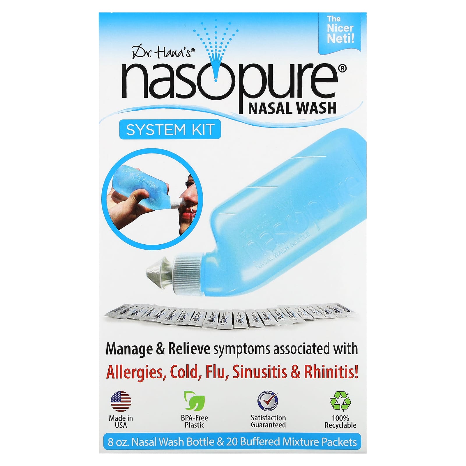Nasopure, Nasal Irrigation System, System Kit, 1 Kit