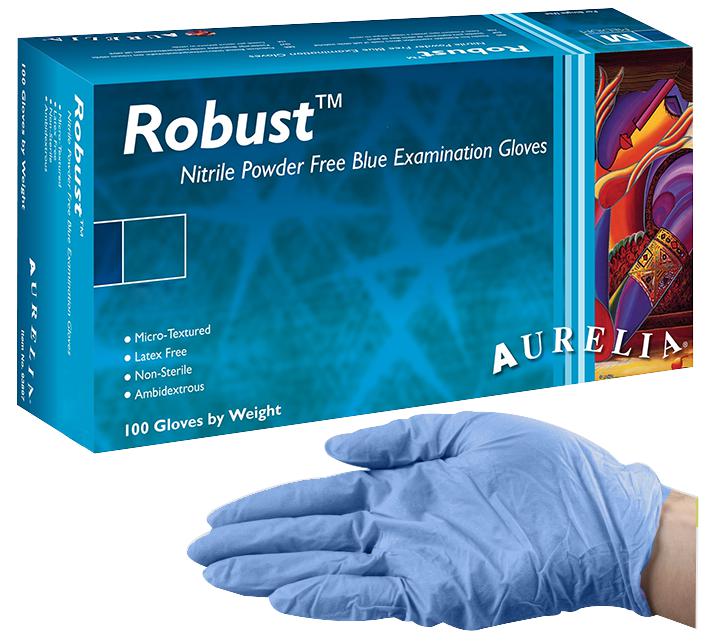 Tuffsafe Christies Christies Robust Nitrille Gloves (Textured) Pack of 100 - Blue - XLarge - 100 Pack |