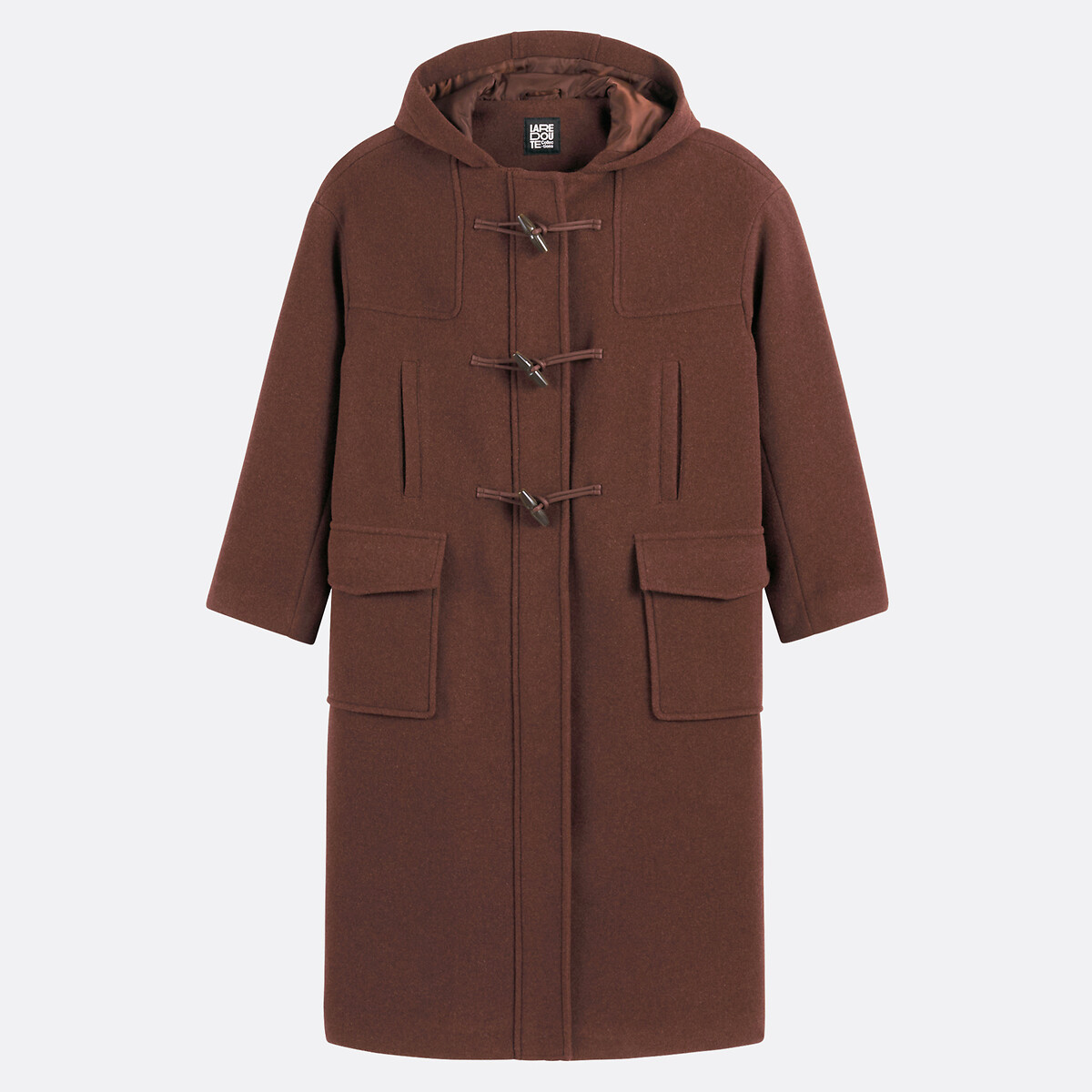La Redoute Collections Long Hooded Duffle-Coat For Mid-Winter
