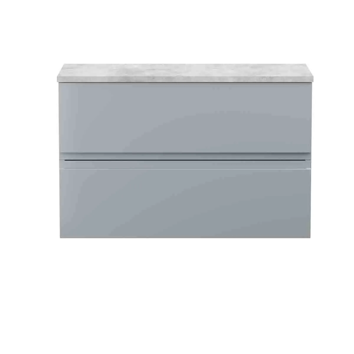 VASARI 80.5Cm Wall Mounted Single Bathroom Vanity Base Only gray