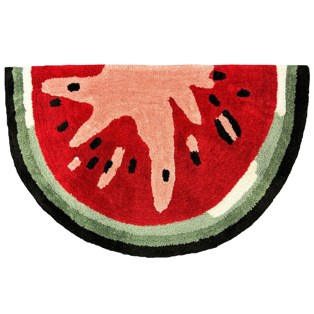 Mooky Mats Watermelon Slice Semi Circle Bath Mat