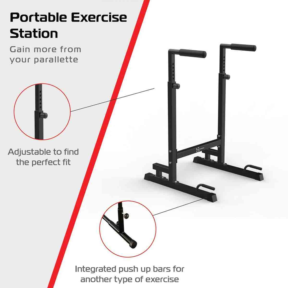 Body Revolution Parallettes Dip Bars XL, Black