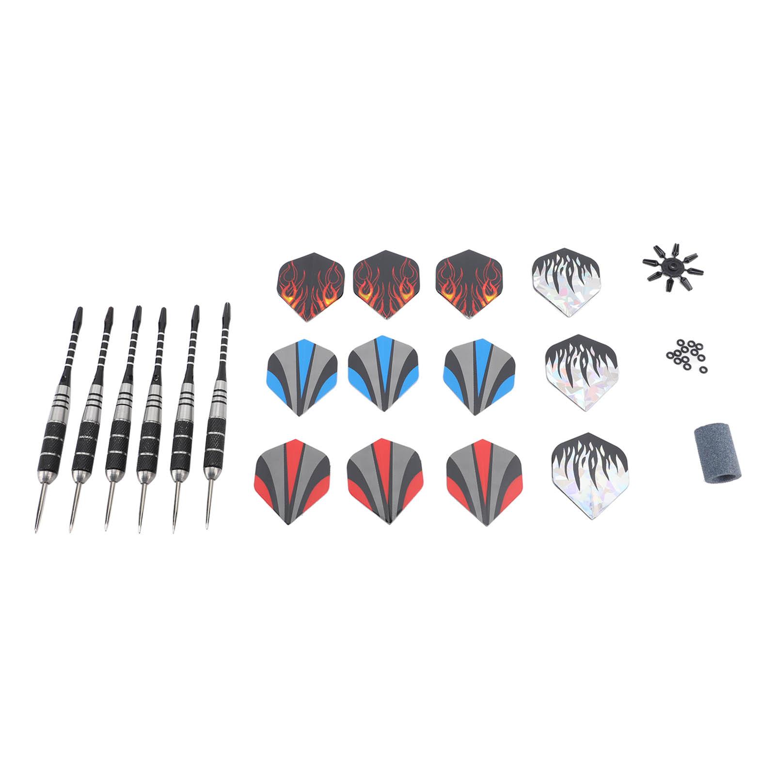Fishine Steel Tip Darts Set Darts Metal Tip Set for Indoor Sports Entertainment Practice Shooting Throwing