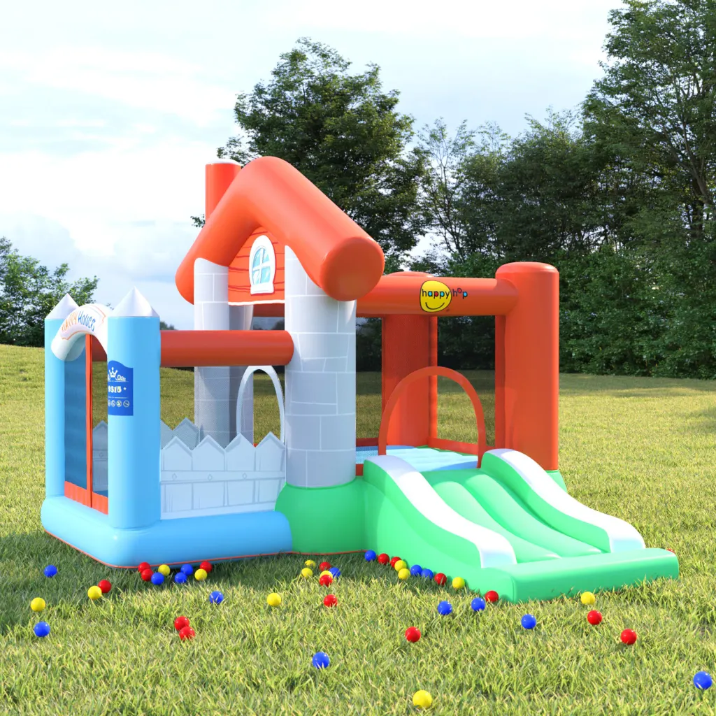 Happy Hop vidaXL Inflatable Bouncer with Slide 272x257x220 cm PVC