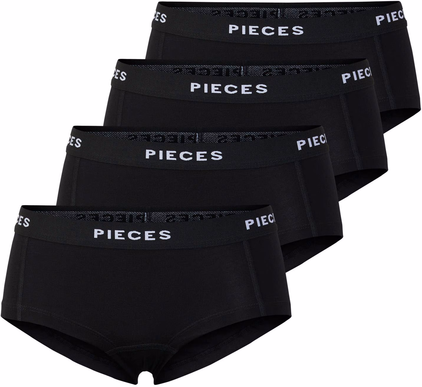 Pieces 4-pack Boxer Shorts Women Black