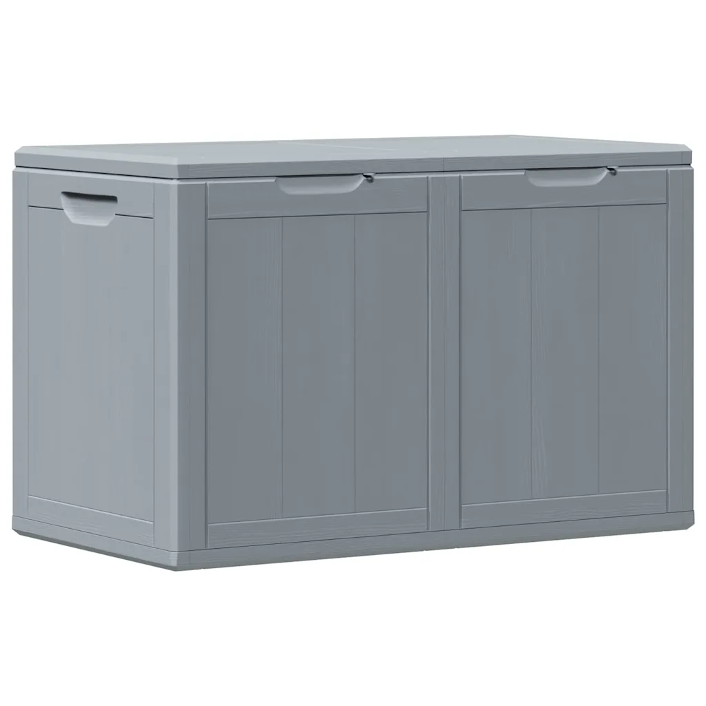 VidaXL Garden Storage Box 180L Grey PP Rattan