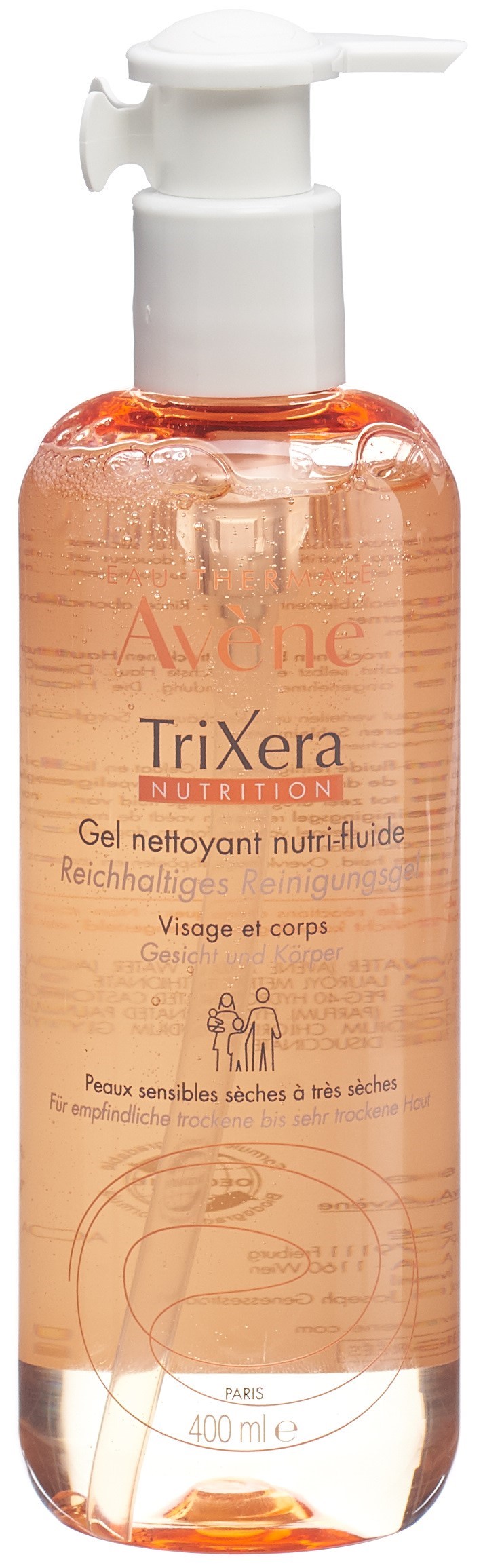 Avène Trixera Nutrition. Fluid Nutri Cleansing Gel 400ml