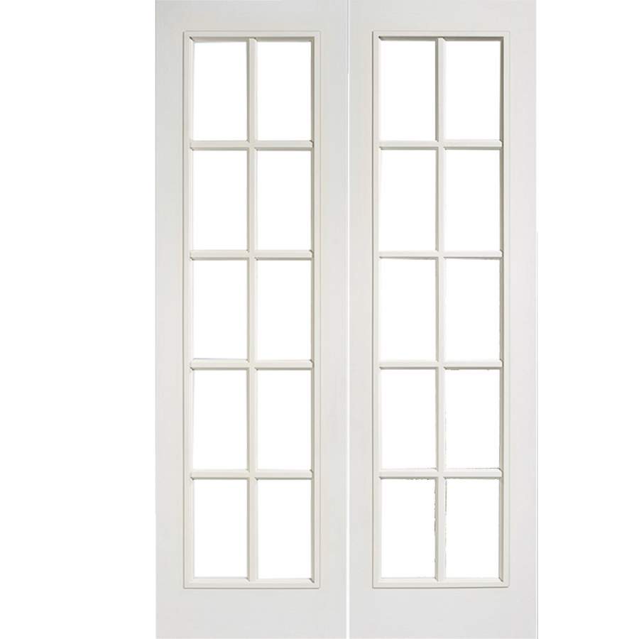 LPD Doors Internal White Moulded Unfinished SA 20L Clear Glass Pair Do