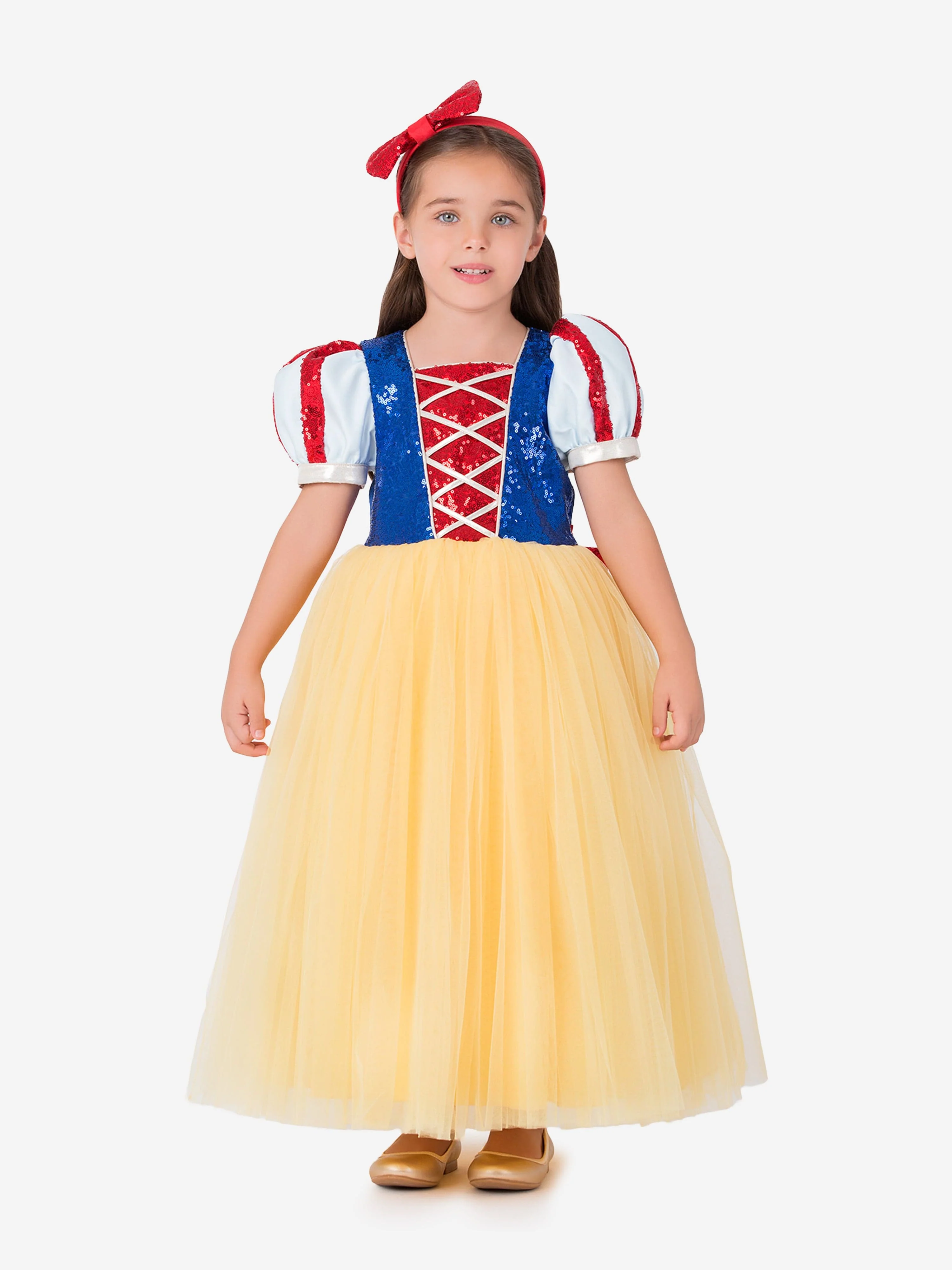 Magical Costumes Girls Snow White Princess Costume in Multicolour 4 Years Multicoloured By Childsplay Clothing