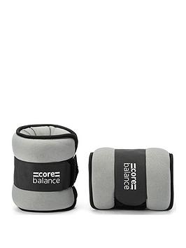 Core Balance Ankle Wrist Weights x 2 Neoprene Adjustable Running Walking Strength Training