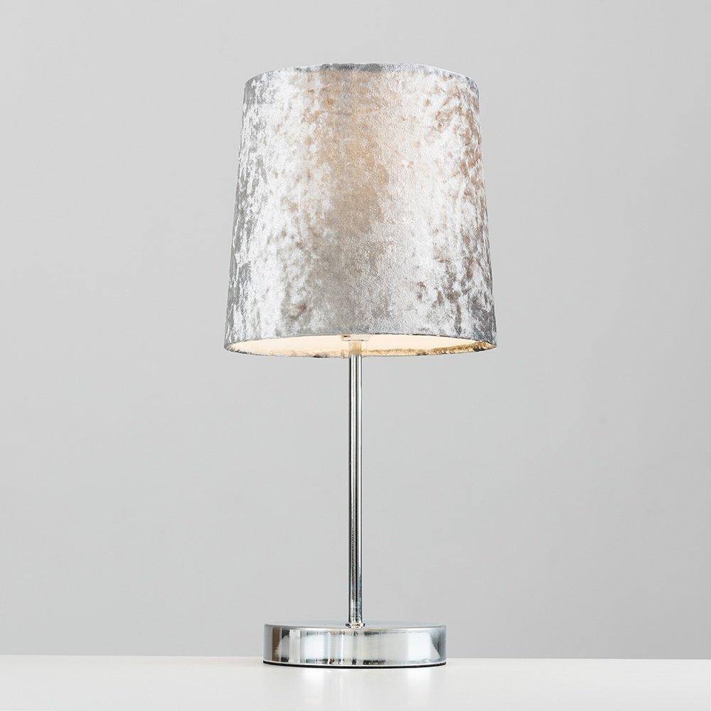 ValueLights Pair of Silver Table Lamps