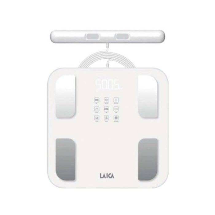 TECHSALES Báscula Laica PS1072 composición corporal 8 electrodos hasta 180 kg cristal templado