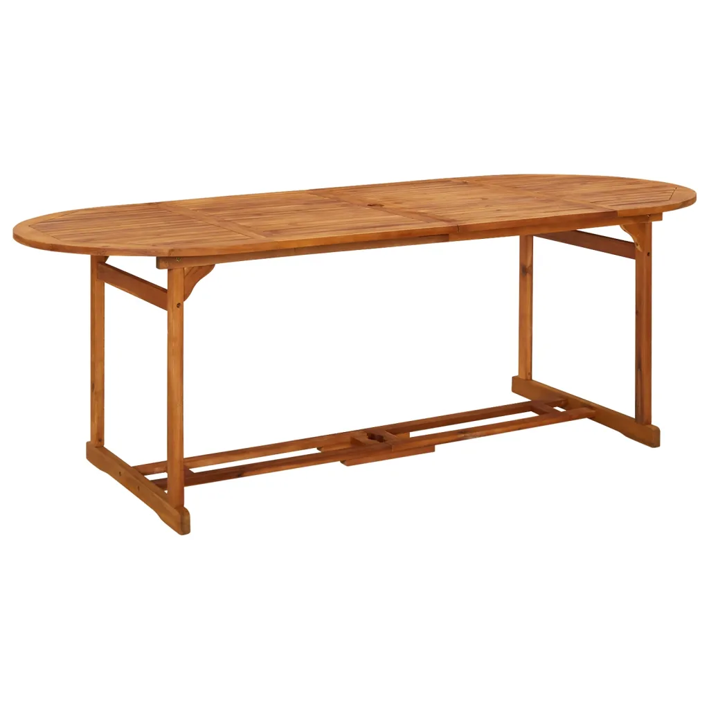 VidaXL Garden Dining Table 220x90x75 cm Solid Acacia Wood