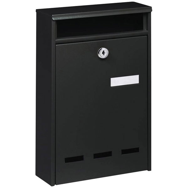 BURGWÄCHTER Stand. letter box WISMAR B5, black