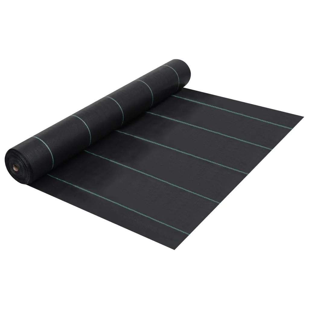 VidaXL Weed & Root Control Mat Black 1x200 m PP