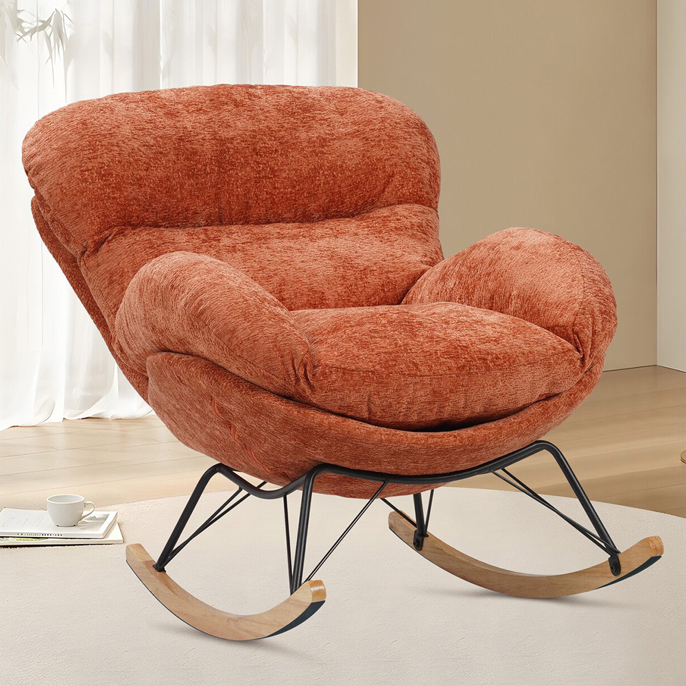 Sienna Rocking Chair - Burnt Orange