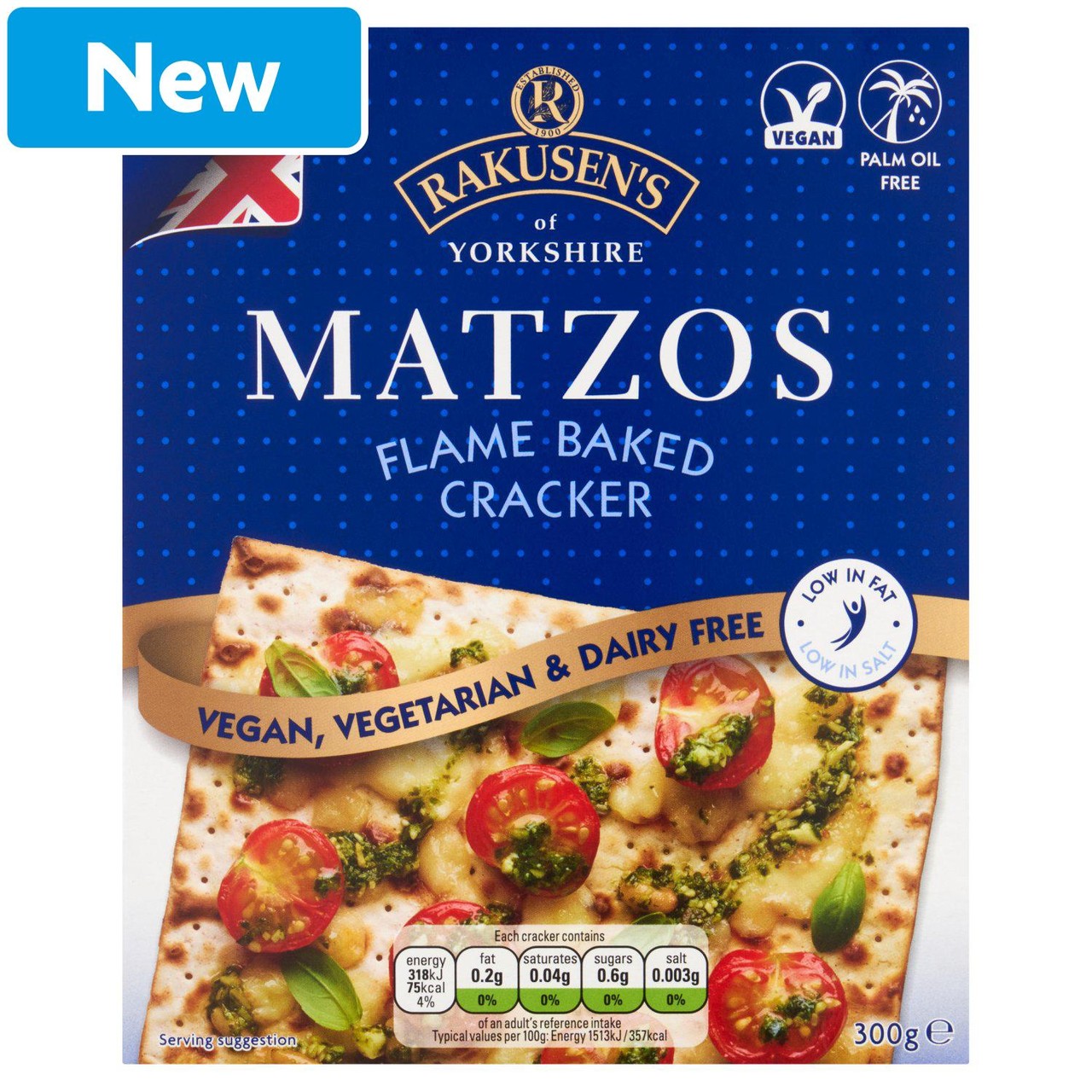 RAKUSEN FOODS Rakusen's Matzos Flame Baked Crackers 300g