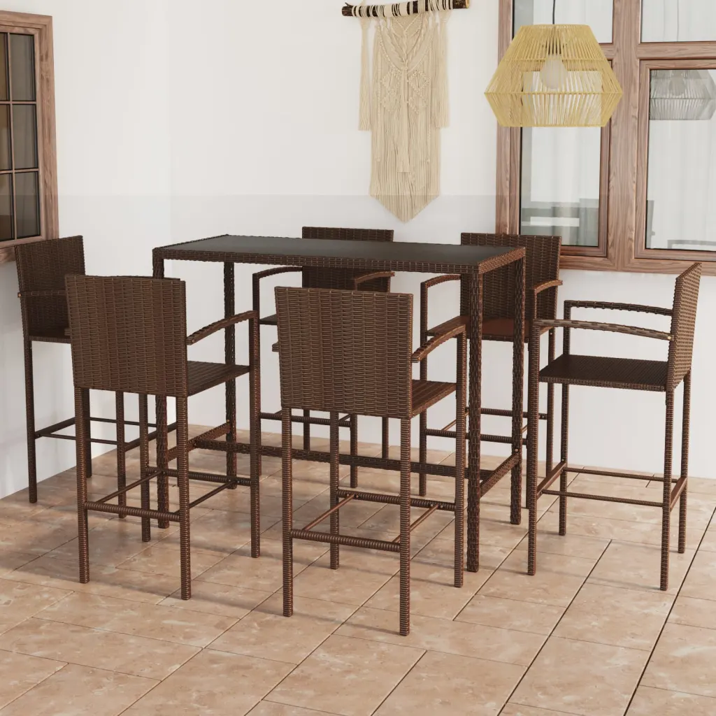 VidaXL 6 Seater Rattan Conversation Set