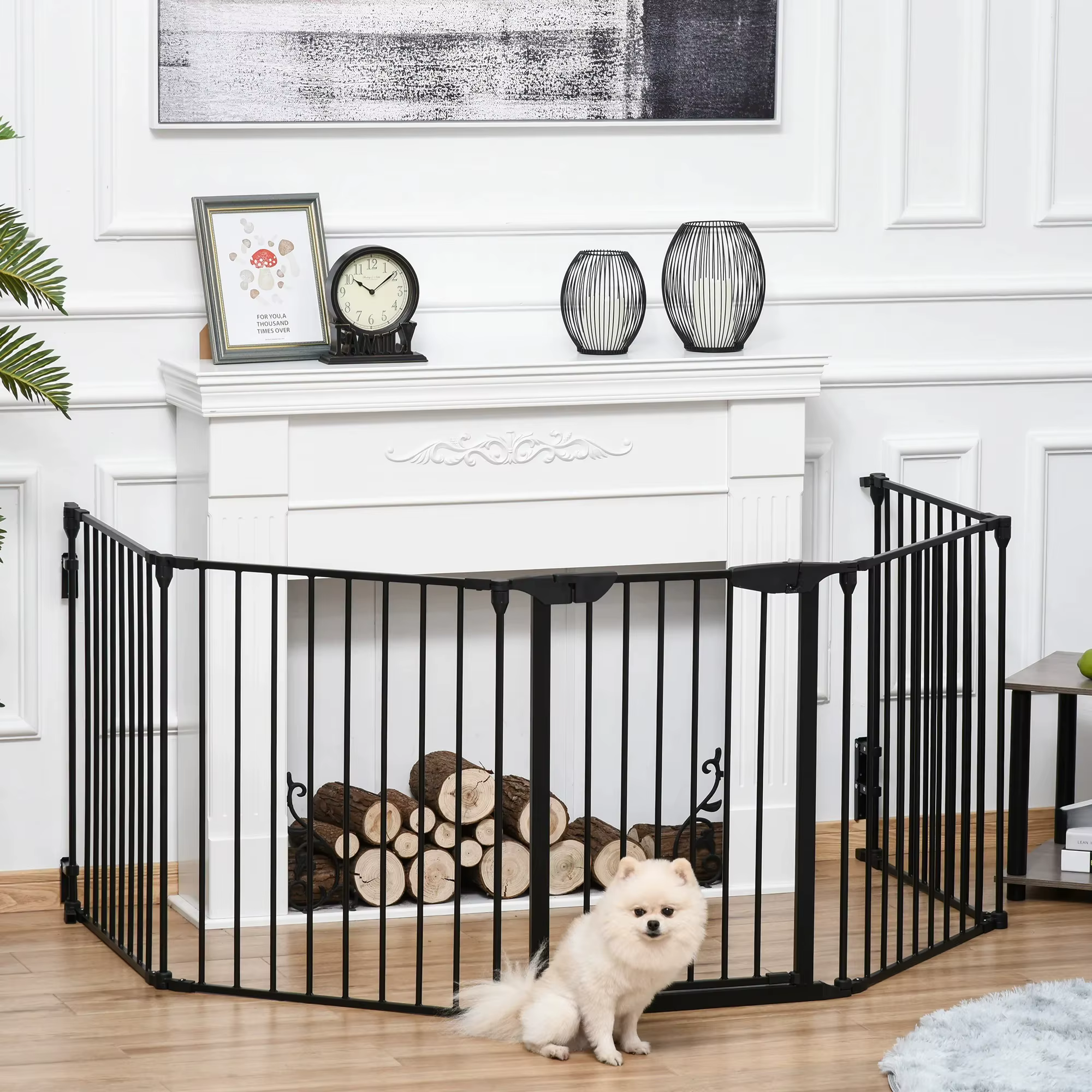 PawHut Free Standing Pet Gate
