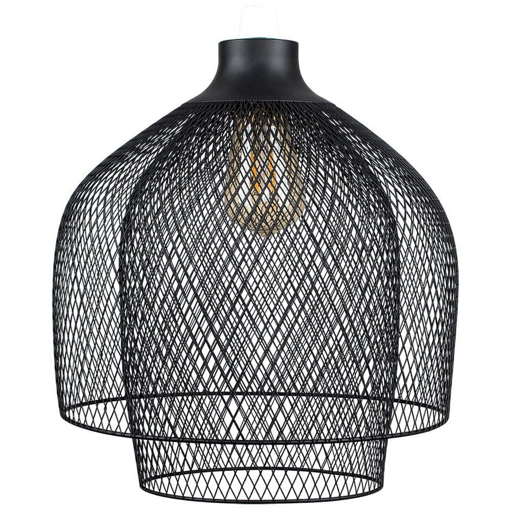 Iconic Lights Sigmund 2-Tier Mesh Pendant Shade in Matt Black