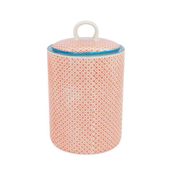 Hand-Printed Kitchen Canister 15.5cm