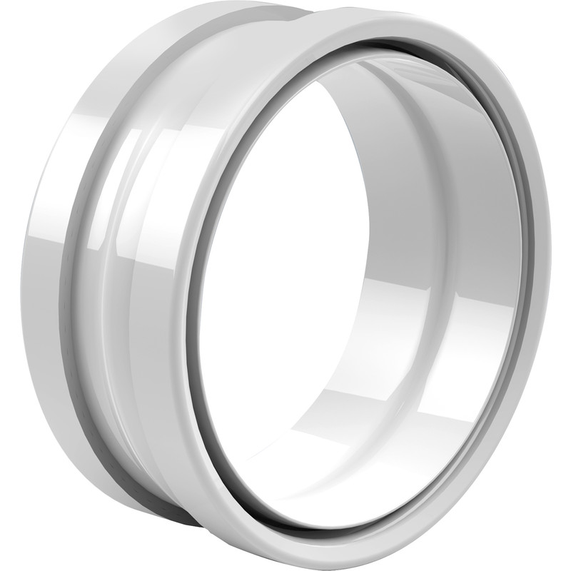 Verplas 125mm Self-Seal Coupler Pipe to Pipe in White