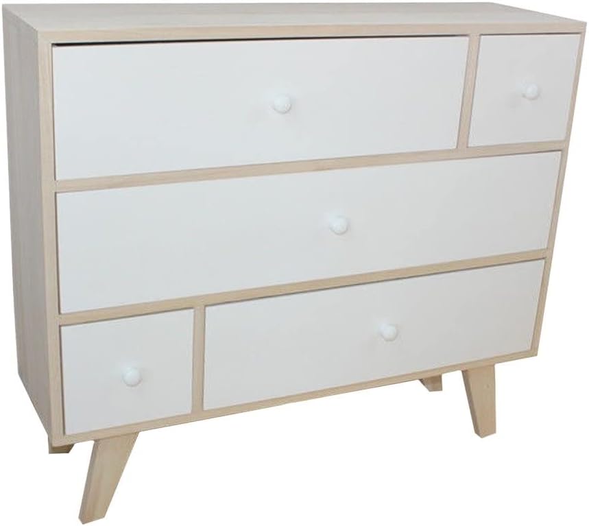 Biacchi Cassettiera in legno paulownia 5 cassetti C1708006