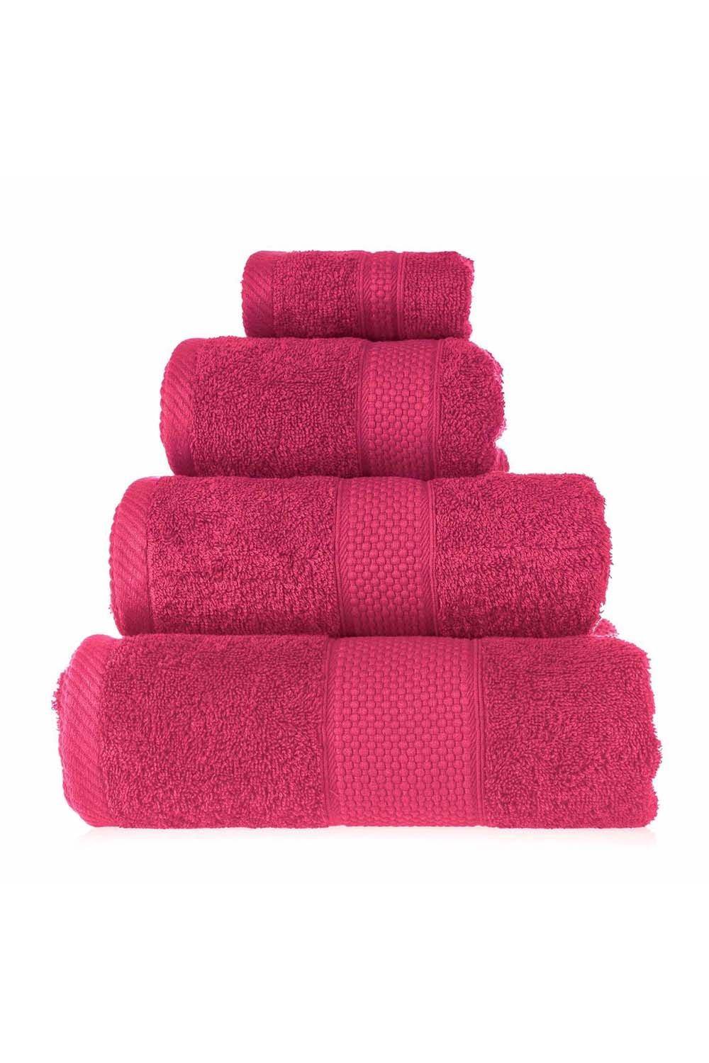 Homescapes Turkish Cotton Bath Towels Set|raspberry
