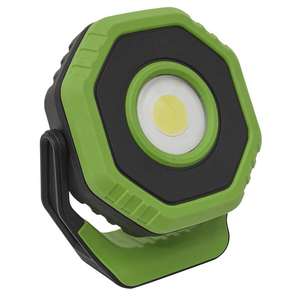 Sealey LED700P 360° 7W COB LED Rechargeable Pocket Floodlight with Magnet - Green