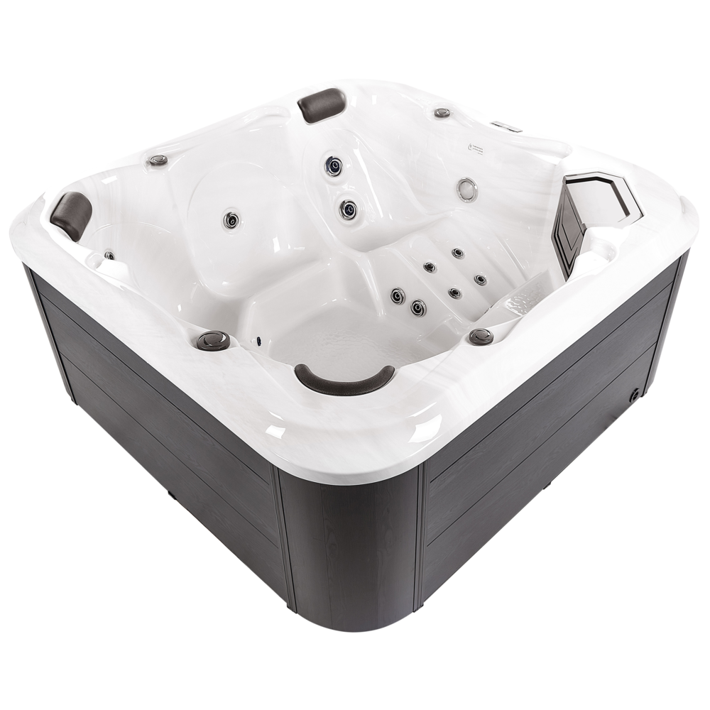Beliani Outdoor Hot Tub With Led Tularosa White
