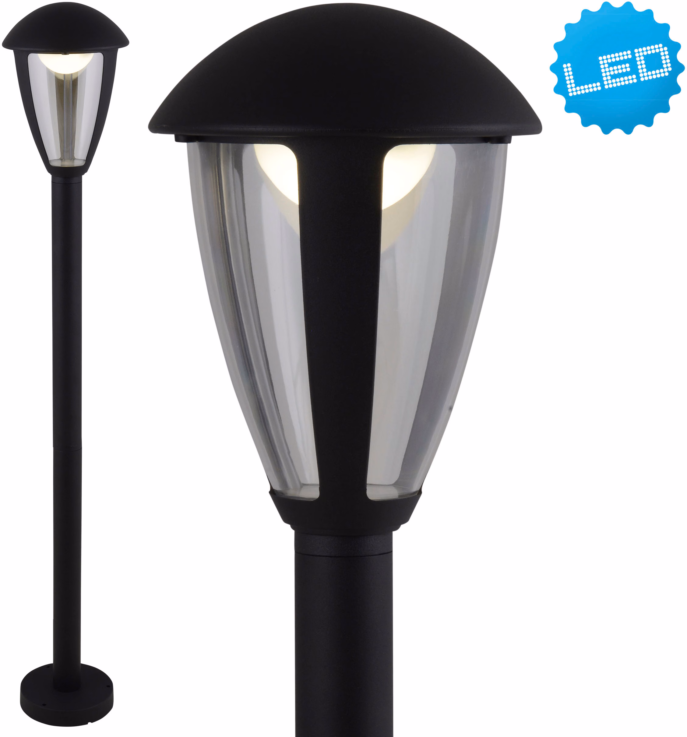 Näve Nave Lighting Clint Led Outdoor Bollard Black 3000k Ip44