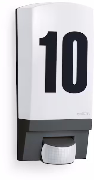 Steinel Outdoor Wall Light L 1 S with Motion Sensor incl. House Numbers E27 black