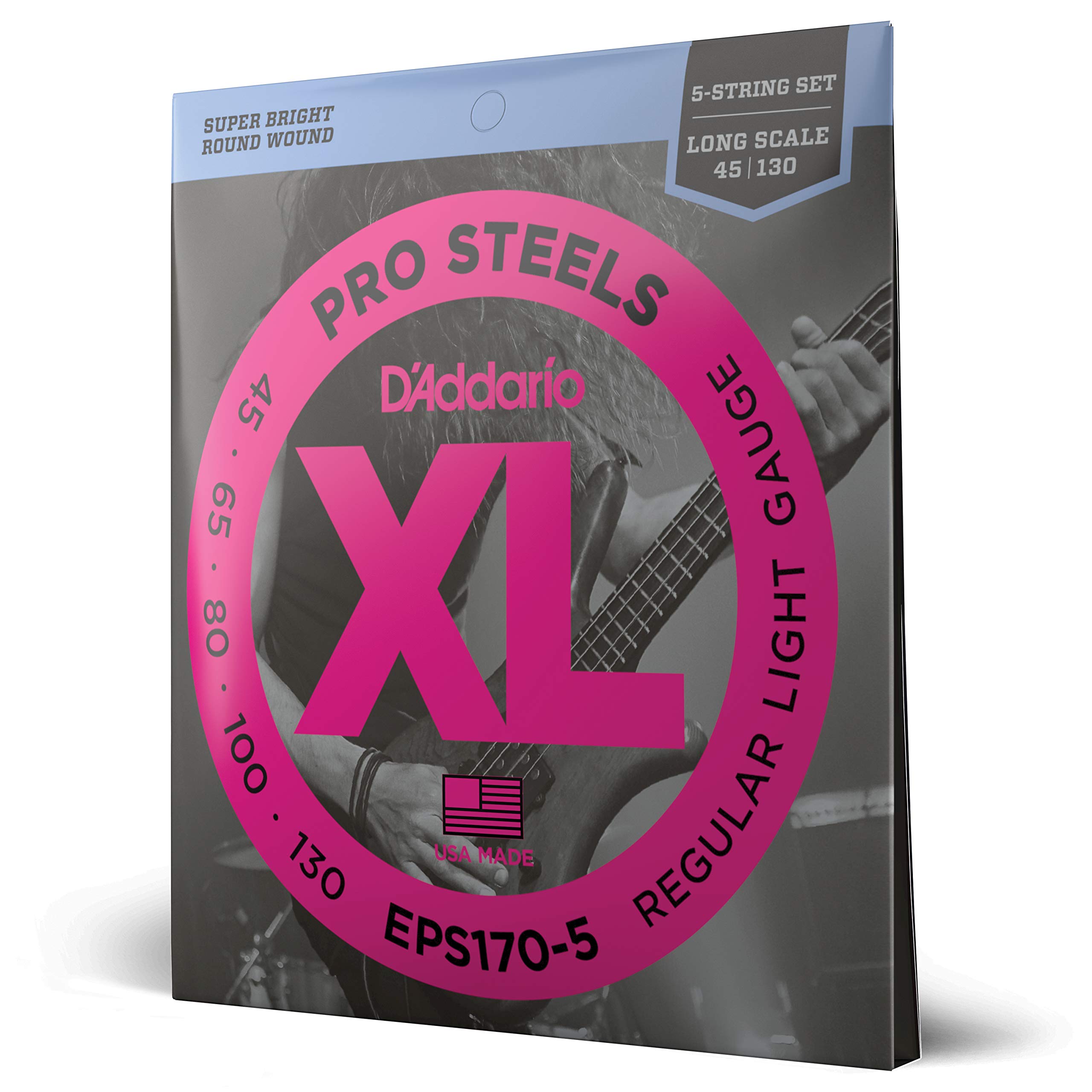 D'Addario D&#39;Addario Bass Strings Pro Steels 45-130 45-65-80-100-130, EPS170-5