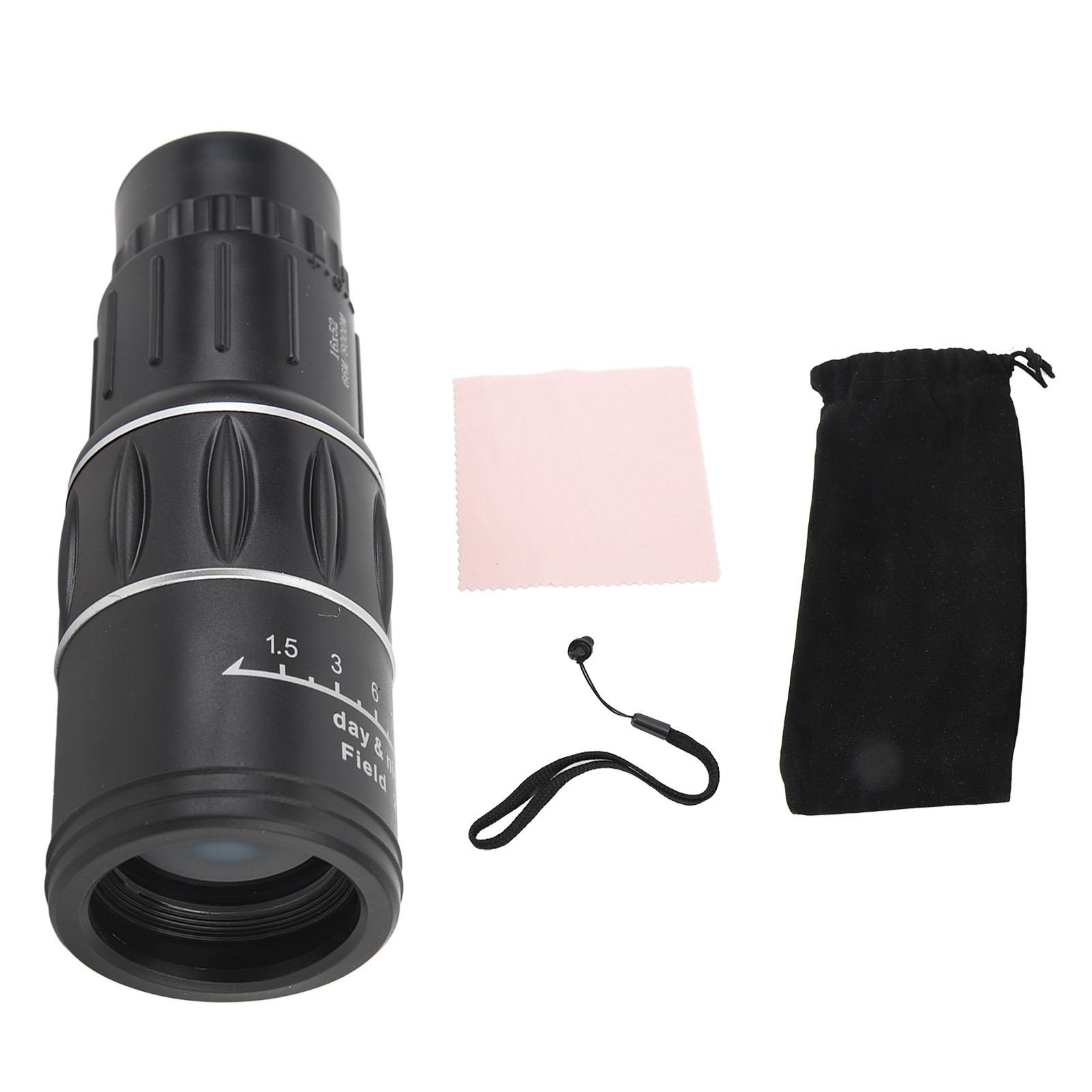 Wosawe Outdoor Sports Monocular Telescope HD Green Film 16x 8000m Maximum View with Wrist Strap Optical Monoculars for
