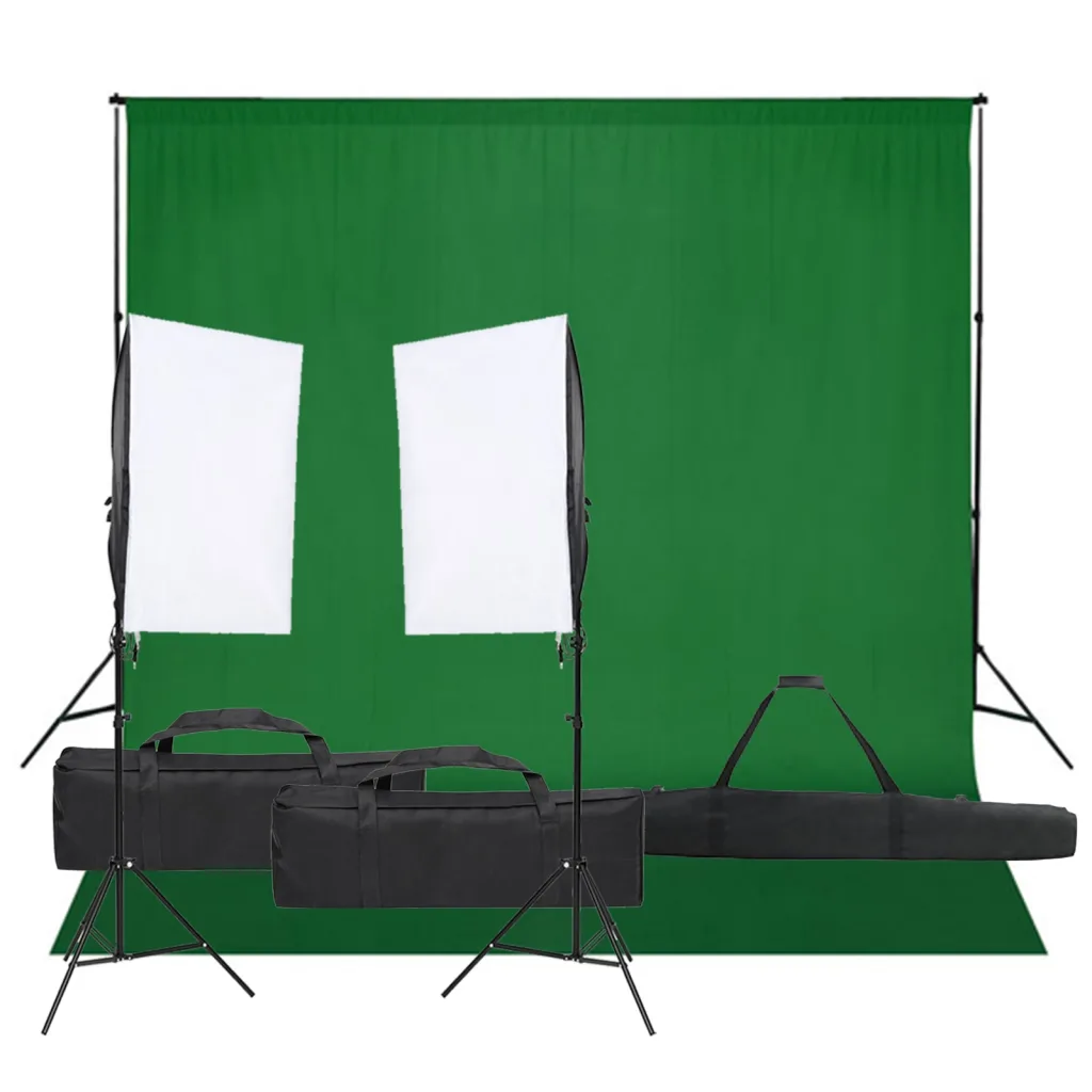 VidaXL Photo Studio Kit with Light Set and Backdrop