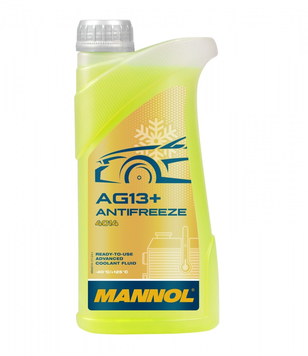 Mannol 1L G13+ yellow antifreeze ready mixed concentrated to -40 coolant