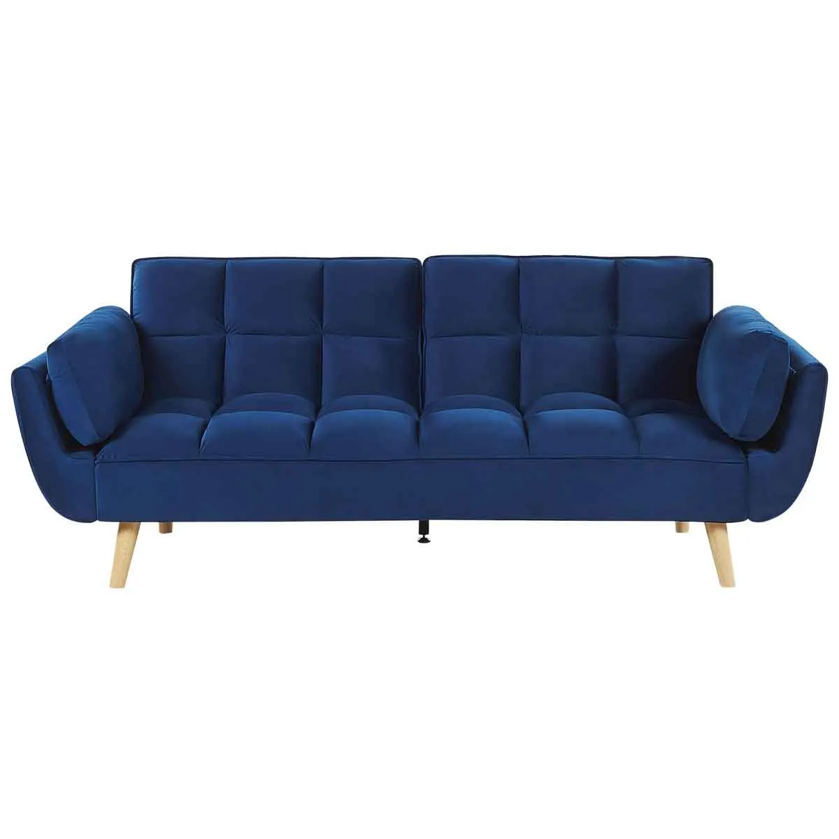 Beliani Sofa Bed Asby Navy Blue Velvet