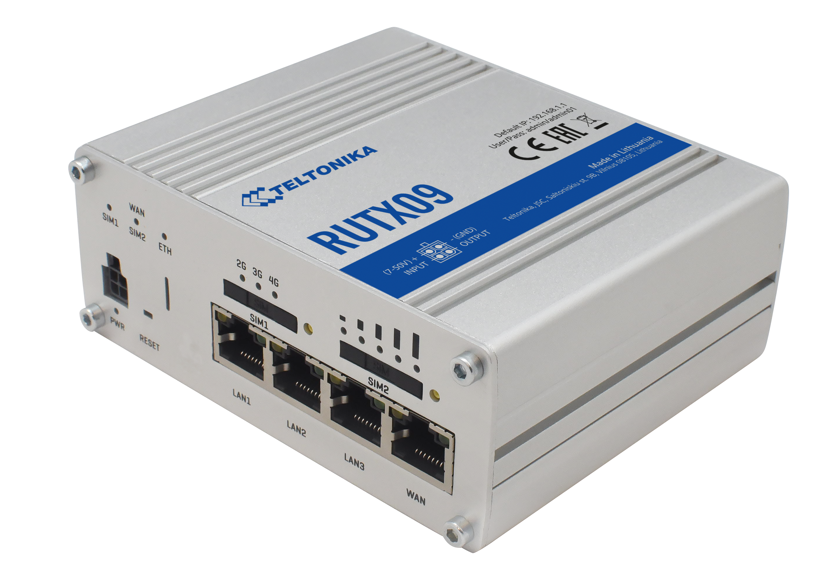 TELTONIKA RUTX09 wired router Aluminium