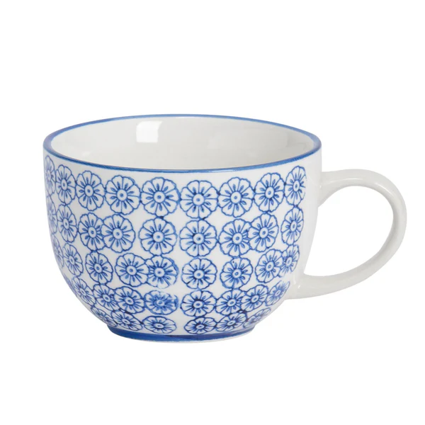 Nicola Spring 250ml Hand Printed China Cappuccino Cup | By Nicola Spring
